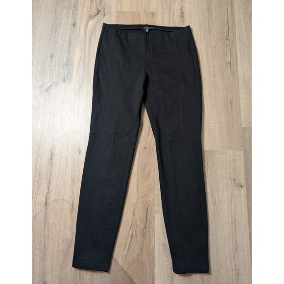 Eileen Fisher Size S Ponte Pull On Pants Black Slim Stretch Comfort Minimalist - Picture 1 of 9